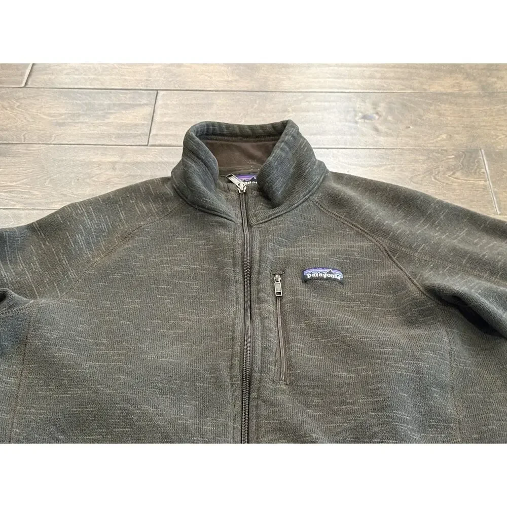 Patagonia Mens Dark Gray Better Sweater Full Zip Fleece Jacket Size L Large